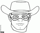 The face of the enigmatic masked, John Reid, the Lone Ranger