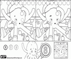 Find eight differences between the two drawings of Pypus at Christmas