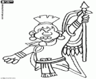 A warrior of the ancient Aztec Empire