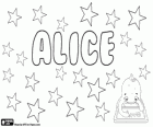Alice. Name of Germanic and French origin, its meaning is nobility