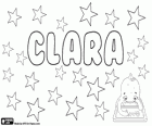 Clara, name of latin origin which means clear and bright