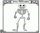 Skeleton, one of the guests at the hotel Transylvania