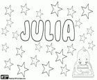 Julia, name of Latin origin. Its meaning is a descendant of Julius