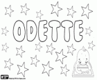 Odette, name of Germanic origin. Diminutive of Oda