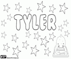 Tyler, name of English origin. Its meaning is the manufacturer of tiles