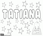 Tatiana, Slavic name of Latin origin derived from Tatianus, Tatius