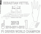 Sebastian Vettel, 2013 F1 world champion, the fourth world title consecutive