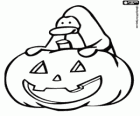 Halloween in Club Penguin, a penguin with a Halloween Pumpkin