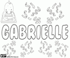 Gabrielle, name of Hebrew origin. Female form for the name Gabriel