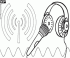 World Radio Day, February 13. Microphone, headphones, sound waves and antenna