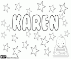 Karen, abbreviated form for the greek origin name, Katherine
