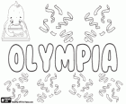 Olympia, name of Greek origin. Its meaning is from Mount Olympus. Name of an ancient Greek goddess