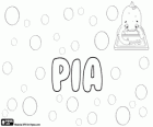 Pia, name of Latin origin. Its meaning is devout, pious