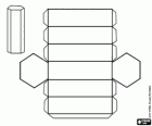 Hexagonal Prism. A hexagon is the basis of this geometric shape in 3d
