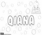 Qiana, name of American origin. Variant of Quiana, its meaning is silky