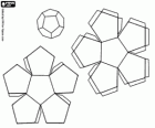 Dodecahedron, polyhedron of twelve faces. All the faces are pentagons regular. The fourth Platonic solid