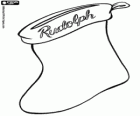 The Christmas sock of Rudolph the reindeer
