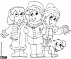 Children singing Christmas carols