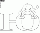 The octopus Pypus is sitting over the Russian letter Ю