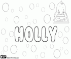 Holly, name of English origin. Comes from the english name of a plant, the holly