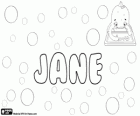 Jane, name of Hebrew origin. The feminine form of John in English