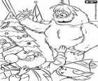 The Christmas tree and the Abominable Snow Monster