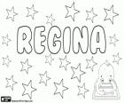 Regina, name of Latin origin. Its meaning is queen