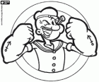 Popeye the sailor man, famous character from comic strip. The character of Popeye was created by E. C. Segar and first published in 1929