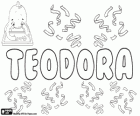 Teodora, name of Greek origin. Its meaning is gift of God