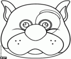 Dog mask. Bulldog mask