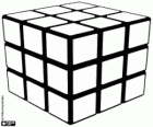 Rubik's Cube. Cube of six colours