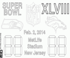 Super Bowl 2014. Seattle Seahawks vs Denver Broncos. MetLife Stadium, New Jersey, on February 2, 2014