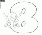 Pypus jumping in front of the number eight, number 8