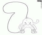 The number seven with the octopus Pypus, number 7