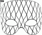 Multicolored mask for harlequin