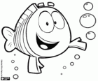 Mr. Grouper, the fish who is the teacher of the Bubble Guppies