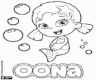 Oona, a girl siren very sweet with her two tails in the hair