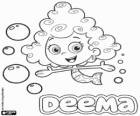 Deema, the little mermaid with her curly hair, Bubble Guppies
