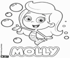 Molly the little mermaid, the leader of the Bubble Guppies group
