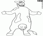 Otis, a funny dairy cow, from the animation movie Barnyard, The Original Party Animals