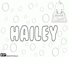 Hailey, name of English origin. Variant of Haley, Hayley and Halley