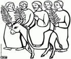 The triumphal entry of Jesus from Nazareth to Jerusalem, the Palm Sunday