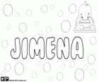 Jimena, Spanish name. Female form derived from the biblical name Simeon