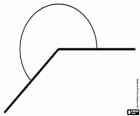 Angle of 225 degrees, one of the oblique angles