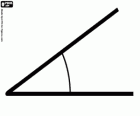 Angle of 30 degrees. Acute angle. One-twelfth of a circle