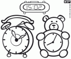 Three types of alarm clocks, clocks with alarm to wake up in the morning