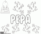 Pepa, the feminine form of Pepe. Familial form of the Hebrew origin name José for women