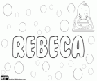 Rebeca, name of Hebrew origin. Name of a Biblical character. Rebeca, variant of Rebecca
