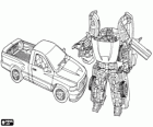 Transformer Autobot, the robot and its transformation into car