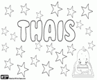 Thaïs, name of Greek origin. Thais, name in English, Portuguese, German and French